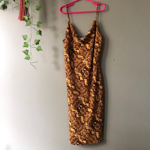 joa cowl neck slip dress